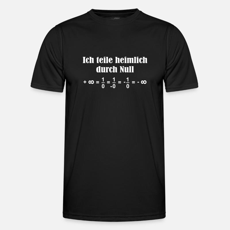 durch Null - Männer Funktions-T-Shirt - Schwarz