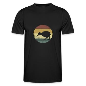 New Zealand New Zealand Travel Kiwis New Zealand - Men's Functional T-Shirt - black - Front - AI Model Male 178 dark (178cm)