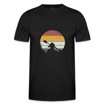 Kajak Kanu Kanusport Kajakfahrer Paddelboot - Männer Funktions-T-Shirt - Schwarz - Vorne - AI Model Male 178 dark (178cm)