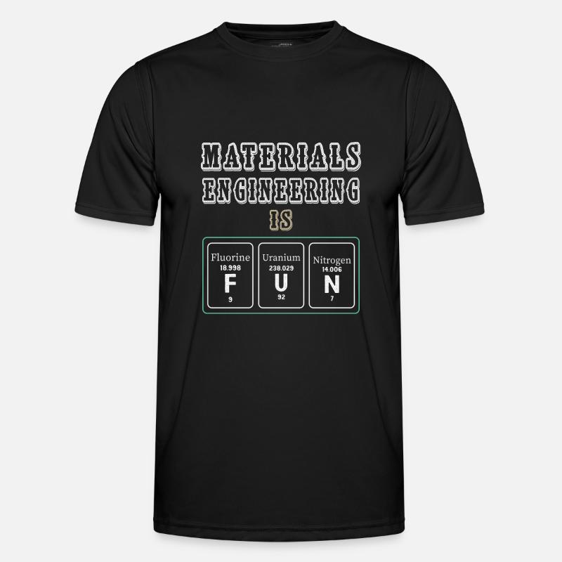 Materialtechnik macht Spaß - Männer Funktions-T-Shirt - Schwarz