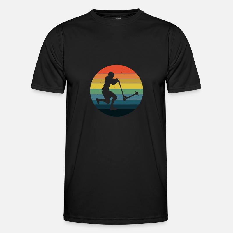 Scooter Tretroller Stunts Skatepark Tretroller Männer Funktions-T-Shirt