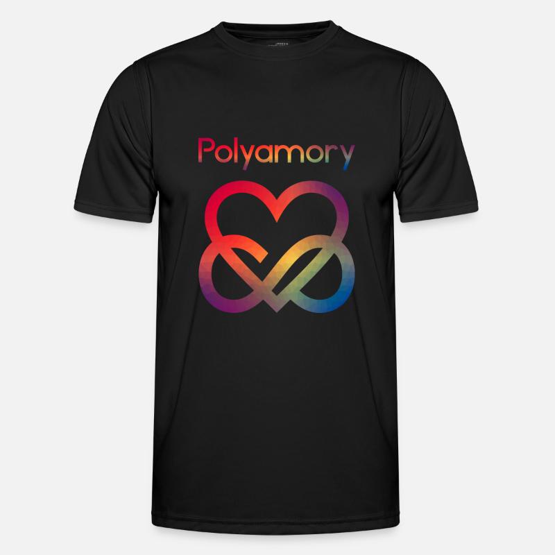 Polyamory Infinity Heart | Polyamorie Geschenk Männer Funktions-T-Shirt