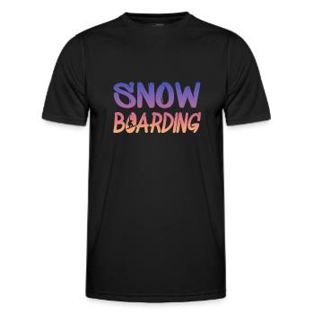 snowboarding - Männer Funktions-T-Shirt - Schwarz - Vorne - AI Model Male 178 dark (178cm)
