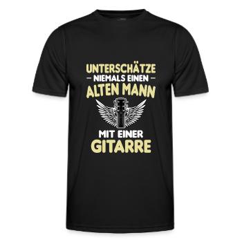 Lustiger Gitarren Gitarrenspieler Spruch - Männer Funktions-T-Shirt - Schwarz - Vorne - AI Model Male 178 dark (178cm)