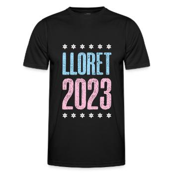 Lloret de Mar 2023 - T-shirt sport Homme - noir - Devant - AI Model Male 178 dark (178cm)