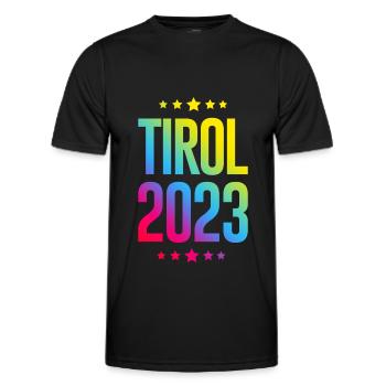 Tyrol 2023 - T-shirt sport Homme - noir - Devant - AI Model Male 178 dark (178cm)