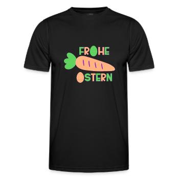 Frohe Ostern - Männer Funktions-T-Shirt - Schwarz - Vorne - AI Model Male 178 dark (178cm)
