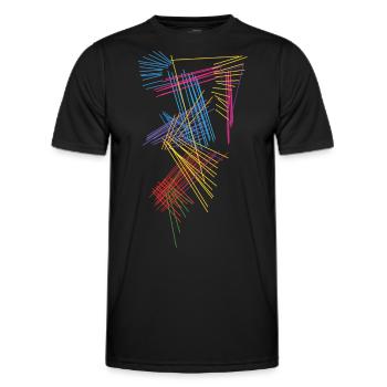 Abstrakt - Männer Funktions-T-Shirt - Schwarz - Vorne - AI Model Male 178 dark (178cm)
