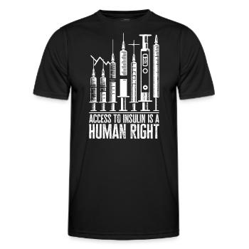 Access To Insulin Is A Human Right - Men's Functional T-Shirt - black - Front - AI Model Male 178 dark (178cm)