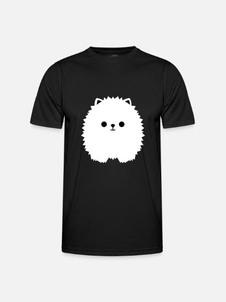 Zwergspitz V1 - Männer Funktions-T-Shirt - Schwarz