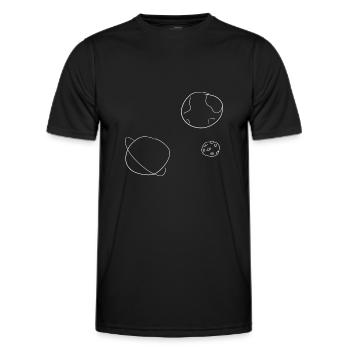 astronomie physiker - Männer Funktions-T-Shirt - Schwarz - Vorne - AI Model Male 178 dark (178cm)