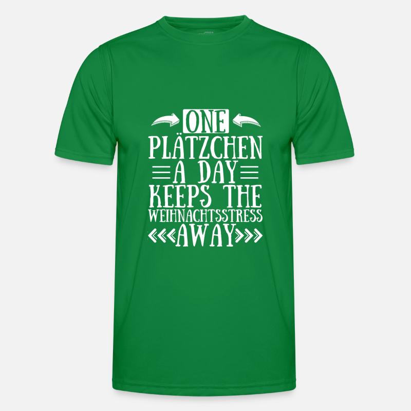 1 Plätzchen A Day Keeps The Weihnachtsstress Away Männer Funktions-T-Shirt