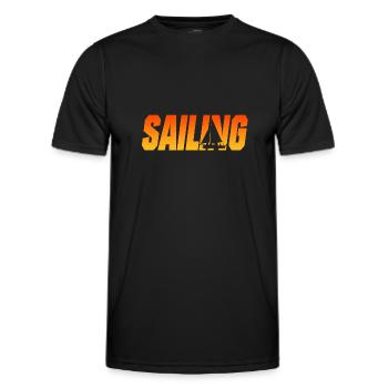 segeln - Männer Funktions-T-Shirt - Schwarz - Vorne - AI Model Male 178 dark (178cm)