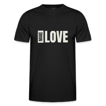 FAIRE L’AMOUR - T-shirt sport Homme - noir - Devant - AI Model Male 178 dark (178cm)