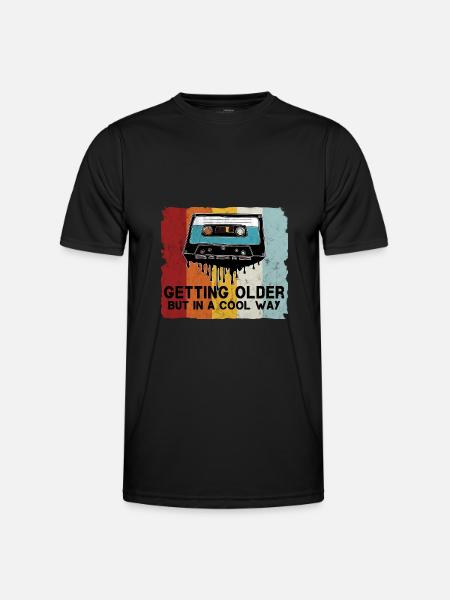 Retro Kassette Spruch - Männer Funktions-T-Shirt - Schwarz