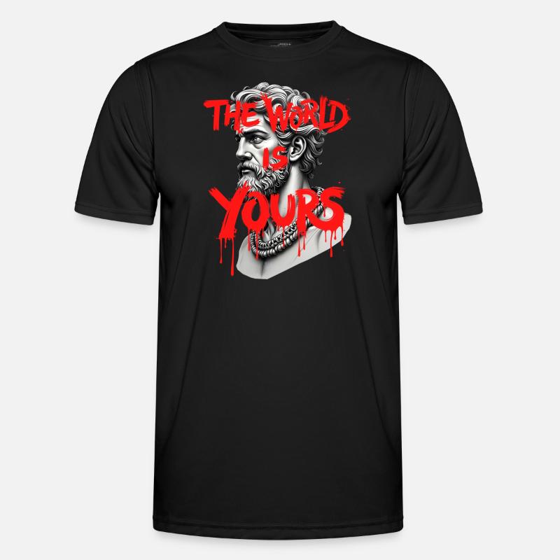 VERDEN ER DIN x GRÆSK GUD - Funktionsshirt til herrer - sort