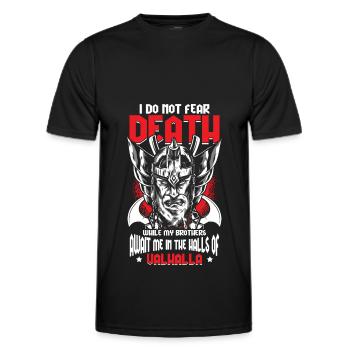 Wikinger Mythologie Krieger - Männer Funktions-T-Shirt - Schwarz - Vorne - AI Model Male 178 dark (178cm)