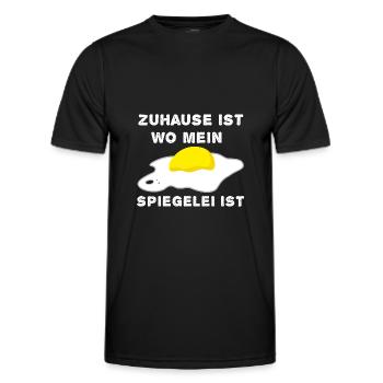 Zuhause Ist Wo Mein Spiegelei Ist Eierfan - Männer Funktions-T-Shirt - Schwarz - Vorne - AI Model Male 178 dark (178cm)