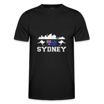 Sydney - T-shirt sport Homme - noir - Devant - AI Model Male 178 dark (178cm)
