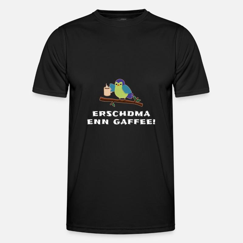 Sachsen Gaffee - Männer Funktions-T-Shirt - Schwarz
