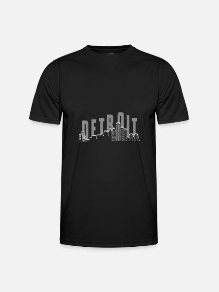 Detroit Skyline - Men's Functional T-Shirt - black