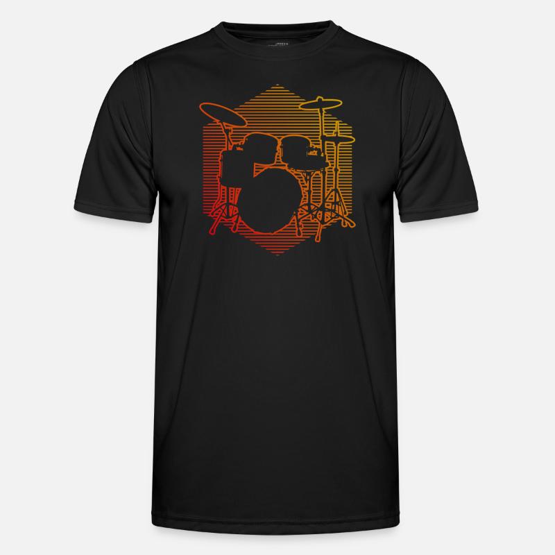 Drum Kit Drummer Drummer Drumming - Men's Functional T-Shirt - black