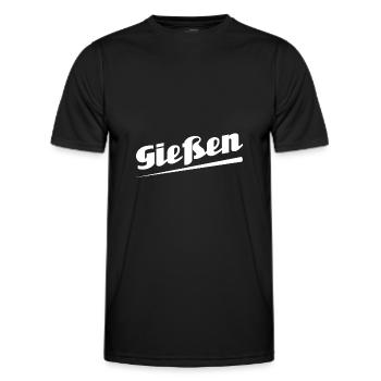 Gießen - Textdesign mit Stadtnamen - Männer Funktions-T-Shirt - Schwarz - Vorne - AI Model Male 178 dark (178cm)