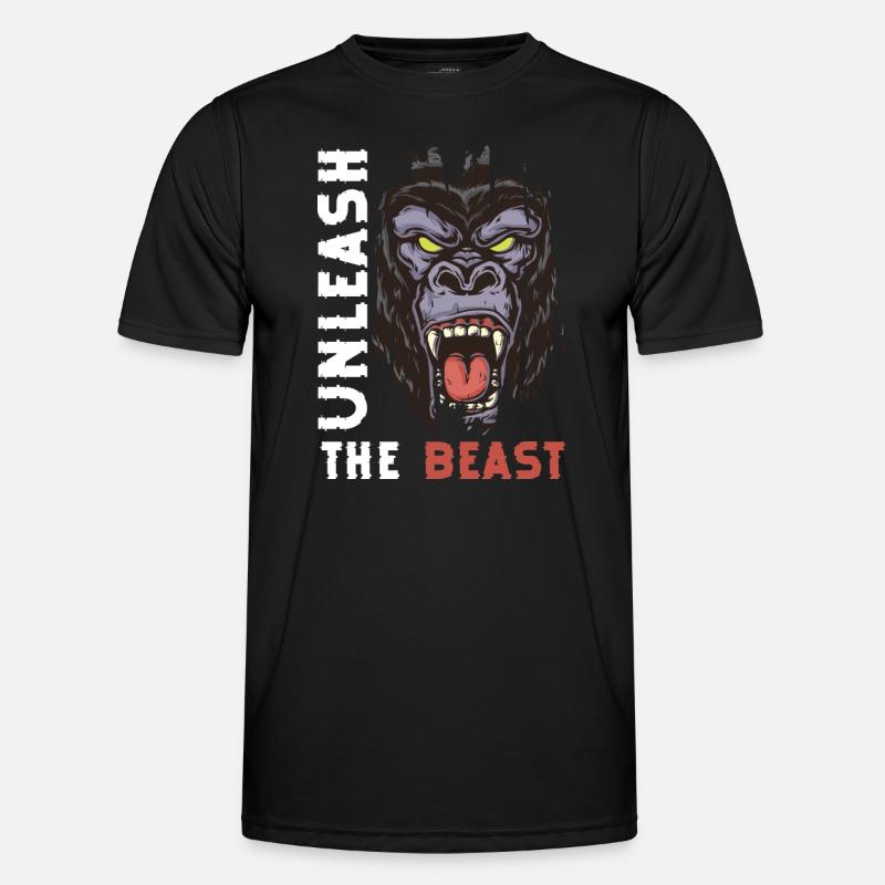 Monkey Primat Schimpanse - Männer Funktions-T-Shirt - Schwarz