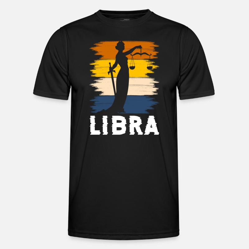 Libra Horoscope Constellation - Men's Functional T-Shirt - black