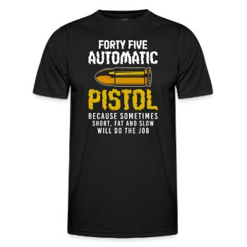 Tir sportif de chasse au fusil de chasse au pistolet - T-shirt sport Homme - noir - Devant - AI Model Male 178 dark (178cm)