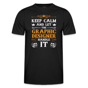 Designerin Gestalter Grafiker Maler - Männer Funktions-T-Shirt - Schwarz - Vorne - AI Model Male 178 dark (178cm)