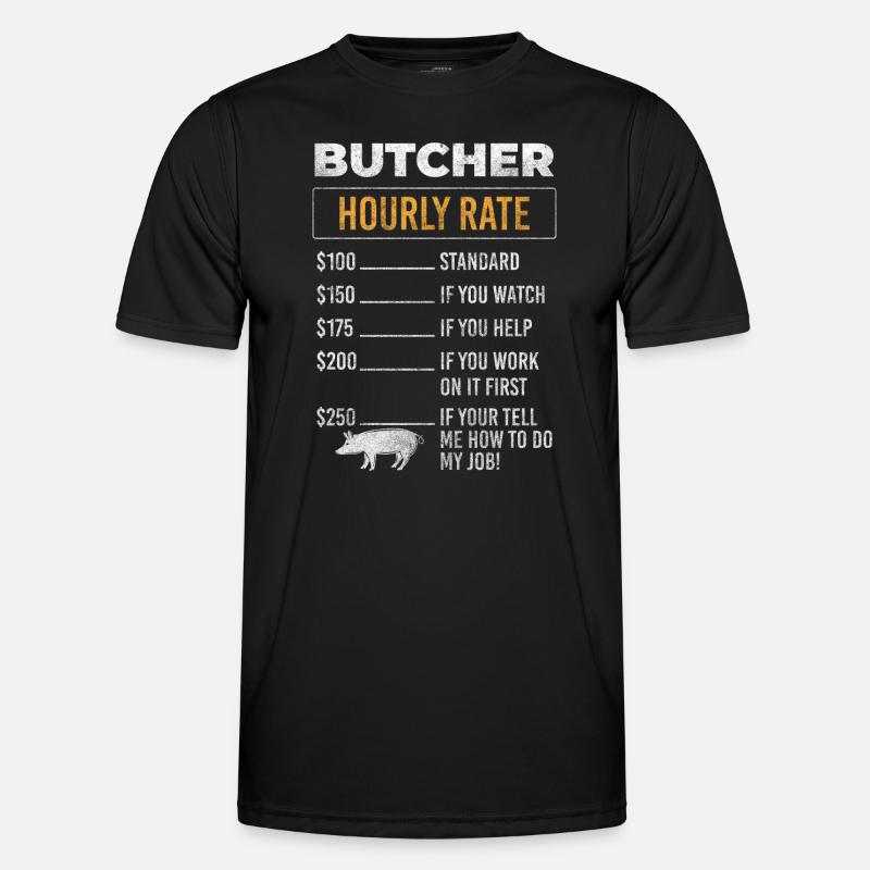 Butcher grilling work - Men's Functional T-Shirt - black