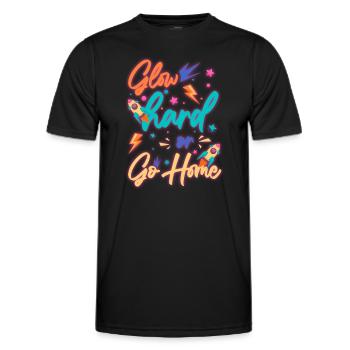 Neon Vintage Cassette Neon Enseignes au néon - T-shirt sport Homme - noir - Devant - AI Model Male 178 dark (178cm)