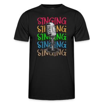 Musique, Chanteur, Chant, Chant - T-shirt sport Homme - noir - Devant - AI Model Male 178 dark (178cm)