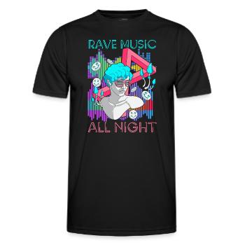 Dj électro maison - T-shirt sport Homme - noir - Devant - AI Model Male 178 dark (178cm)
