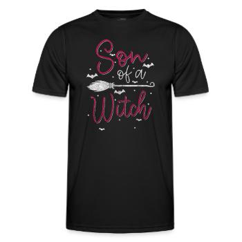 Hexerei Frau Halloween Wicca - Männer Funktions-T-Shirt - Schwarz - Vorne - AI Model Male 178 dark (178cm)
