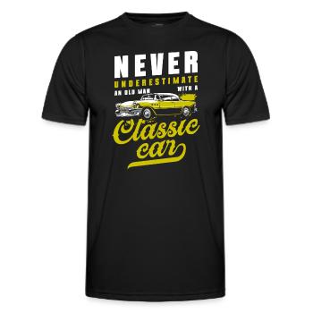 Car Vintage Classic - Men's Functional T-Shirt - black - Front - AI Model Male 178 dark (178cm)