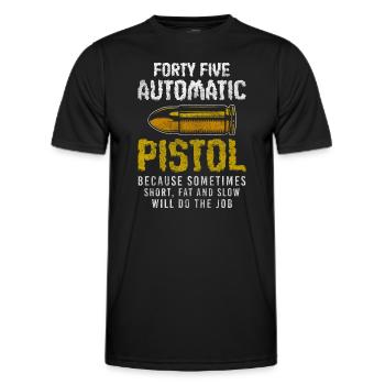 Weapon Pistol Gun Owner - Men's Functional T-Shirt - black - Front - AI Model Male 178 dark (178cm)