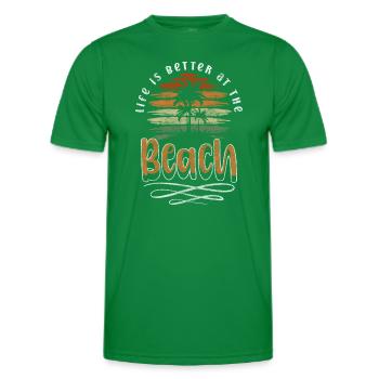 Beach Sea Breeze Holidays - Men's Functional T-Shirt - kelly green - Front - AI Model Male 178 dark (178cm)