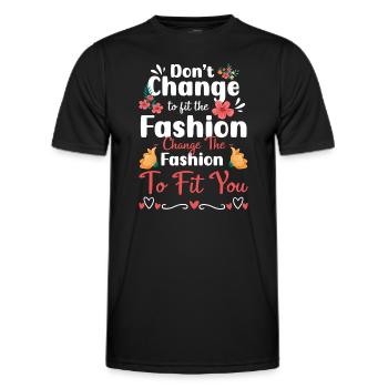 Mode Individuell Modequeen Trendsetter - Männer Funktions-T-Shirt - Schwarz - Vorne - AI Model Male 178 dark (178cm)