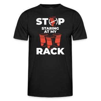 Beerpong Mug à boire - T-shirt sport Homme - noir - Devant - AI Model Male 178 dark (178cm)