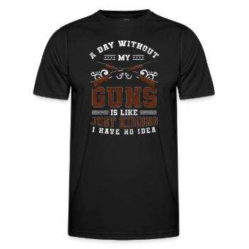 Shooting Club Rifle Sport Club - Men's Functional T-Shirt - black - Front - AI Model Male 178 dark (178cm)