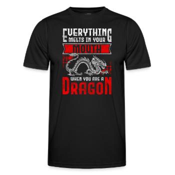 Fire Wing Creature - Men's Functional T-Shirt - black - Front - AI Model Male 178 dark (178cm)