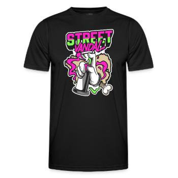 Graffiti Sprayer Rapper Streetmind - Männer Funktions-T-Shirt - Schwarz - Vorne - AI Model Male 178 dark (178cm)