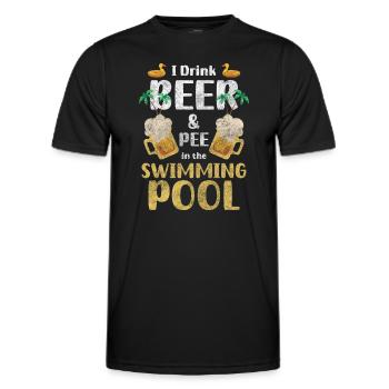 Schwimmen Wassersport Kraft Schwimmsport - Männer Funktions-T-Shirt - Schwarz - Vorne - AI Model Male 178 dark (178cm)