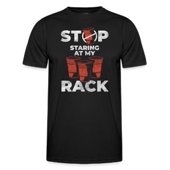 Beer Pong Alcohol Celebrate Liquor - Men's Functional T-Shirt - black - Front - AI Model Male 178 dark (178cm)