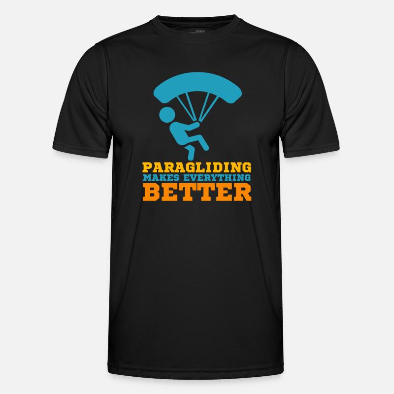 Paragliding Makes Everything Better - Men's Functional T-Shirt - black