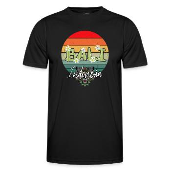 Bali - Indonesien - Männer Funktions-T-Shirt - Schwarz - Vorne - AI Model Male 178 dark (178cm)