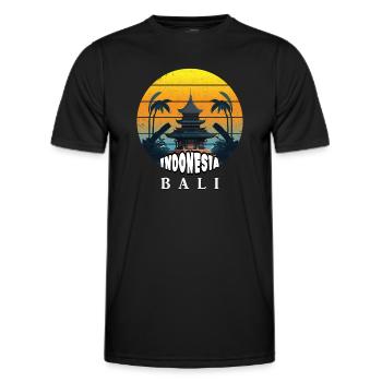 Bali - Indonesien - Männer Funktions-T-Shirt - Schwarz - Vorne - AI Model Male 178 dark (178cm)