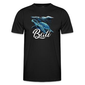 Bali - Indonesien - Schildkröte - Männer Funktions-T-Shirt - Schwarz - Vorne - AI Model Male 178 dark (178cm)